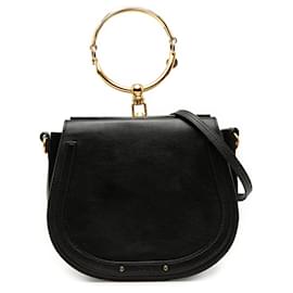 Borsa a tracolla Nile in pelle nera media Chloé