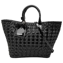 Borsa cesta Bistro in finta pelle nera Small di Balenciaga