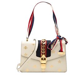 Bolso Gucci White Small Calfkin Bee Star Sylvie