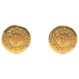 Orecchini Chanel Gold Gold Plated Logo Round Clip On