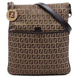 Fendi Beige Zucchino Canvas Crossbody