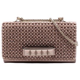 Borsa Crossbody Valentino in Nappa marrone con borchie All Over Va Va Voom