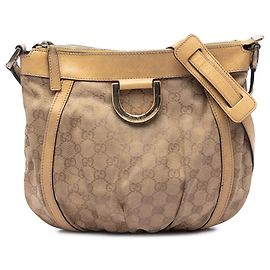 Gucci Beige GG Canvas Abbey D Ring Crossbody