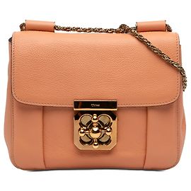 Chloé Elsie Crossbody in pelle arancione, piccola