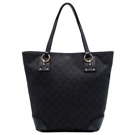 Tote in denim Gucci Black GG Charm