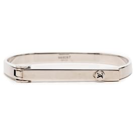 Bracciale Louis Vuitton in ottone argentato con chiusura a cerniera