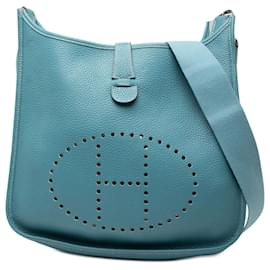 Hermès Blue Clemence Evelyne III GM