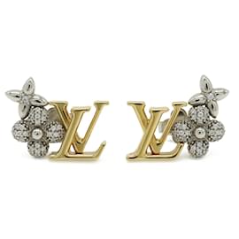 Orecchini a lobo placcati in oro Louis Vuitton