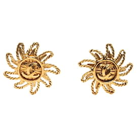 Chanel Coco Mark Sun Motif Clip-Ohrringe