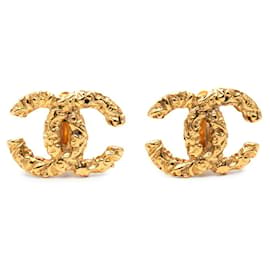 Orecchini a clip Chanel Coco Mark Motif Lava Oro