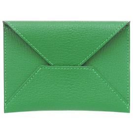 Hermès Portacarte in pelle chevre Mysore verde Hermes
