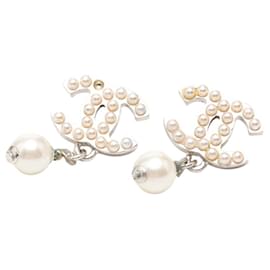 Orecchini Swing Chanel Coco Mark in metallo argento