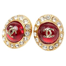 Orecchini a clip Chanel Coco Mark Gripoir Rhinestone