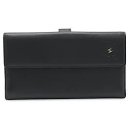 Cartera larga doble Camellia Chanel
