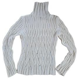 Falconeri Rollkragenpullover aus Wolle in Creme - Autre Marque