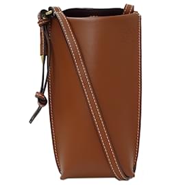 Borsa a mano in pelle marrone Loewe