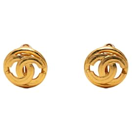 Orecchini tondi vintage Chanel Coco Mark
