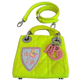 Dior Lady Dior Micro Tasche Limited Edition Neongelb