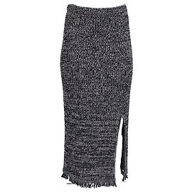 Gonna midi in maglia Diane Von Furstenberg in cotone bianco e nero