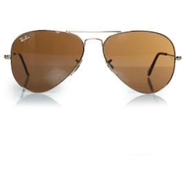 Ray-Ban Ray Ban, Aviator in oro e marrone