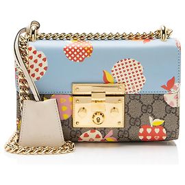 Gucci GG Supreme Les Pommes Padlock kleine Schultertasche