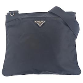 Borsa a tracolla in nylon Prada Tessuto con logo triangle
