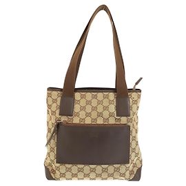 Gucci GG Canvas Leder Tote Bag