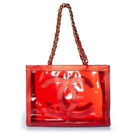 Chanel, bolso tote barbie de plexi metálico con CC 1995
