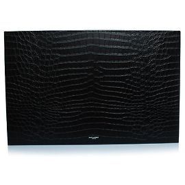 Saint Laurent, Large crocodile embossed leather box