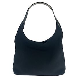 Borsa a tracolla hobo in tela nera Gucci