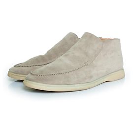 Autre Marque Aurelien, mocassini city in scamosciato grigio beige classico