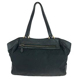 Borsa a mano Prada in pelle e nylon con logo