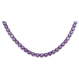 Autre Marque Collana in ametista e oro giallo 14K