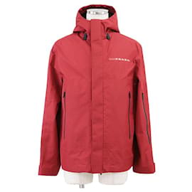Giacca con cappuccio impermeabile in poliestere riciclato Prada Extreme Techs