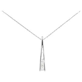 Autre Marque Collier en or blanc Au750 et diamants