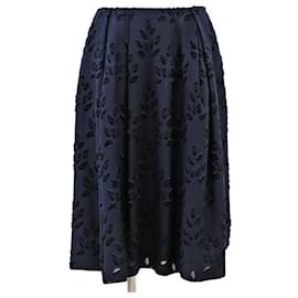 Autre Marque Falda FOXEY de jacquard de terciopelo con motivos de hojas