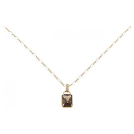 Autre Marque Collana in quarzo fumé e diamanti Au750