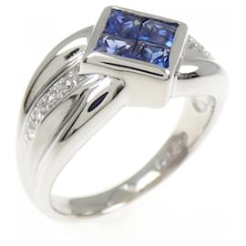 Autre Marque Saphir-Diamant-Ring aus Pt900