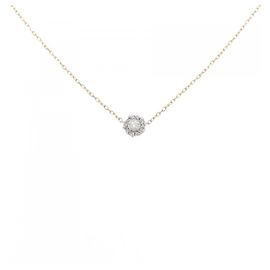 Autre Marque Au750 Weißgold und Au750 Gelbgold Diamant Halskette