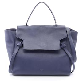 Borsa Celine Belt Bag Mini - Borsa in pelle blu - Céline