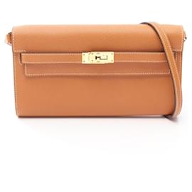Hermès Borsa a tracolla Hermes Kelly Long To Go Toffee