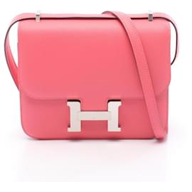 Borsa a tracolla Hermes Constance 3 Mini Rose Azalee - Hermès
