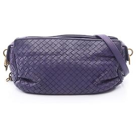 Borsa a spalla Bottega Veneta Intrecciato viola