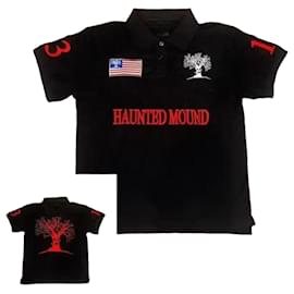 Polo Haunted Mound Noir Brodé - Autre Marque