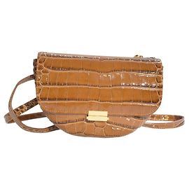 Wandler Anna Belt Bag Croc-Embossed Leather Toffee Brown