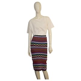 Dsquared2 Falda Midi de Punto Multicolor