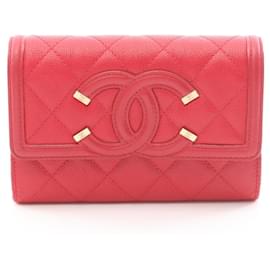 Cartera de doble pliegue Chanel CC Filigree Matelassé
