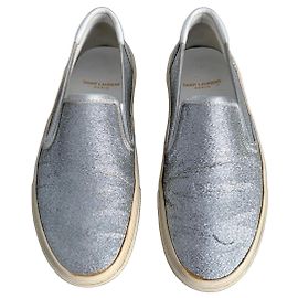 Saint Laurent Skate 20 Glitter Slip-On Sneaker