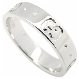 Anello Icon Band di GUCCI in oro bianco 18K