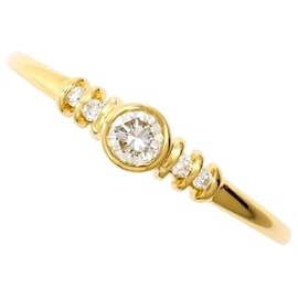 18K Gelbgold-Ring mit Diamant - Autre Marque